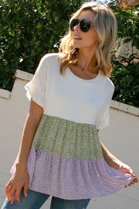 PLUS MIX AND MATCH BABYDOLL TOP