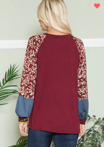 Ready Or Not Burgundy Top
