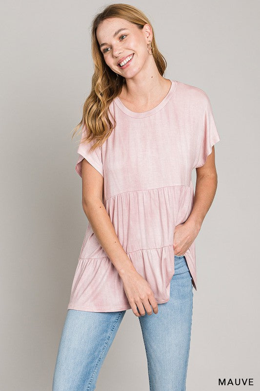 New Day Mauve Tiered Top